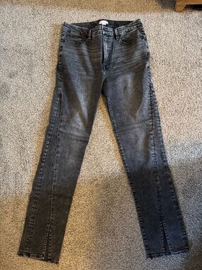 Good American Charcoal Gray High-Rise Jeans